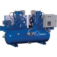 Quincy PRO, QT-5, 251CC80DC, Duplex 5 HP Two Stage, 80 Gallon, 17.2 CFM @ 175 PSI Per Pump, 230/1/60