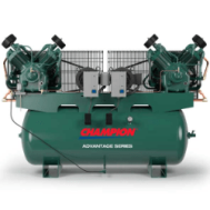 Champion Duplex 10 HP (20 HP Total) Air Compressor, 67.6 CFM @ 175 PSI, 120 Gallon Tank 460-Volt, 3-Phase | HR10D-12