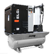 ELGI 10 HP Rotary Screw Air Compressor offering 38 CFM @ 125 PSI, 120 Gallon Air Tank with DESICCANT Air Dryer, 208-230/460-Volt, 3-Phase | EN07-125-120T-K2