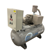 GlobalVac IS080H5, 5 HP Rotary Vane Vacuum System, 24 CFM @ 19