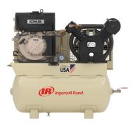Ingersoll Rand 2475F10DK, 10 HP Kohler Diesel Drive Two Stage Air Compressor, 22 CFM, 175 PSI, 30 Gallon Horizontal Tank