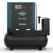 Kaishan, 30 HP Rotary Screw Air Compressor, 120 CFM @ 125 PSI with Air Dryer & 120 Gallon Horizontal Air Tank 230/3/60 | KRST-30-125,AC,23V,DRYER,US