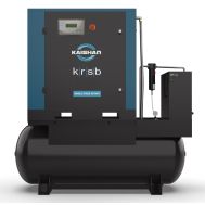 Kaishan 10 HP Rotary Screw Air Compressor, 37 CFM @ 125 PSI with Air Dryer & 120 Gallon Horizontal Air Tank 230/3/60 | KRST-10-125,AC,23V,DRYER,US