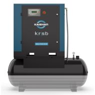 Kaishan, 30 HP Rotary Screw Air Compressor, 120 CFM @ 125 PSI 120 Gallon Horizontal Air Tank 460/3/60 | KRST-30-125,AC,46V,US