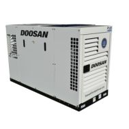 DOOSAN P185WDOU-T4F, 185 CFM Skid Mounted Diesel Air Compressor