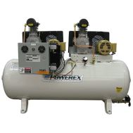 Powerex 10 HP Duplex Oilless Air Compressor 70.8 CFM 240 Gallon, 230-Volt, 3-Phase | OTD1006-B-2