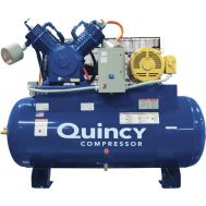Quincy Compressor, QT-15 Two Stage Air Compressor, 15 HP, 120 Gallon Horizontal Tank, 230-Volt, 3-Phase | 2153DS12HCA23