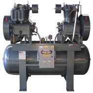 Saylor-Beall 15 HP Pressure Lubricated Duplex Piston/Two Stage Air Compressor, 122 CFM @ 175 PSI, 240 Gallon Air Tank | 460-Volt 3-Phase | X-PL-91524-460-3