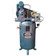 Saylor-Beall 5 HP Splash Lubricated Piston/Two Stage Air Compressor, 17.3 CFM @ 175 PSI, 80 Gallon Vertical Air Tank, 208-Volt, 3-Phase | VT-735-80-208-3