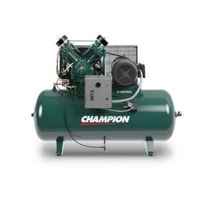 Champion 15 HP Air Compressor Two Stage 49 CFM @ 175 PSI, 240 Gallon Air Tank, R30 Pump, 1034 RPM, 460-Volt, 3-Phase | HR15F-24