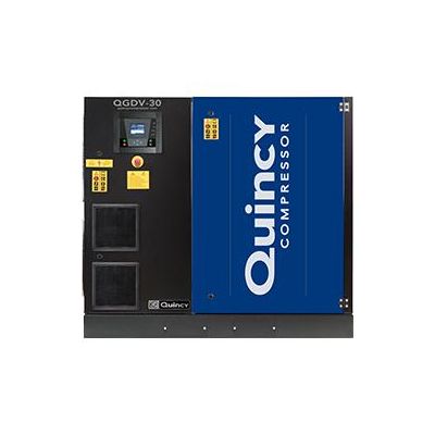 Quincy QGDV-15, 15 HP Rotary Screw Air Compressor with Variable Speed Drive, 72 ACFM @ 125 PSI, 460/3/60, Air Cooled