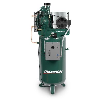 Champion 7.5 HP Air Compressor, 23 CFM @ 175 PSI, Two-Stage 80 Gallon ﻿Vertical Air Tank, 230-Volt, 3-Phase | VR7F-8