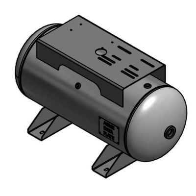30 Gallon Air Tank Horizontal with Top Plate | A10028