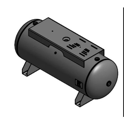 120 Gallon Horizontal Air Tank with Top Plate (18