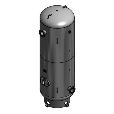 1,060 Gallon Air Tank Vertical with Skirt Rated for 300 PSI, ASME Coded | A10132-300