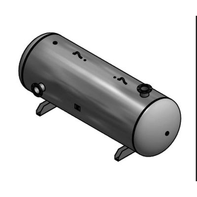 1060 Gallon Air Tank Horizontal with Saddles, 48