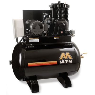 5 HP Piston/Two Stage Air Compressor, 18 CFM @ 175 PSI, 80 Gallon Horizontal Air Tank 200/230/460 Volt, 3 Phase | ACS-20305-80H
