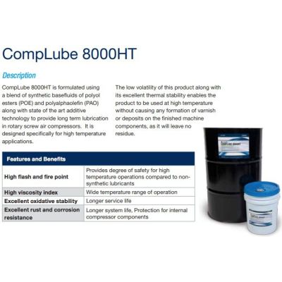 CompLube 8000 Hour High Temp Rotary Screw Oil 1-Gallon| 28H390