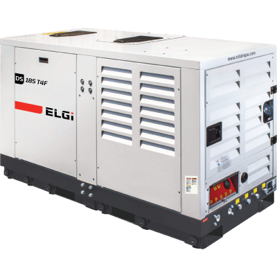 ELGI DS185T4F, 185 CFM Skid Mounted Diesel Air Compressor | Kohler KDI1908TCR Tier 4 Engine