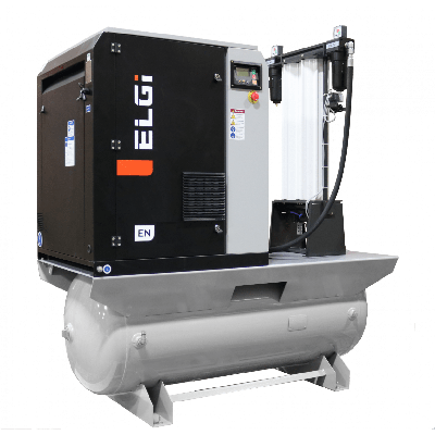 5 HP Rotary Screw Air Compressor 60 Gal Air Tank with DESICCANT Air Dryer 1-Phase | EN04-125-60T-K2J 