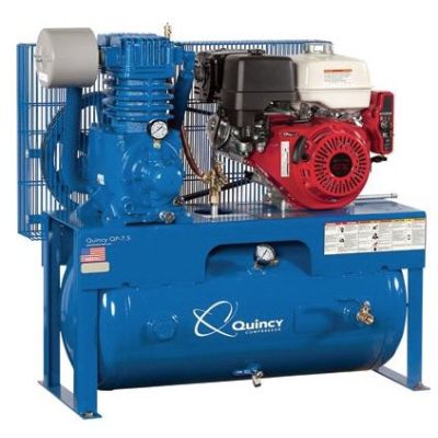 Quincy 13 HP Two Stage 23.6 CFM Air Compressor Honda Gasoline Engine 30 Gallon Tank |QT-7.5G