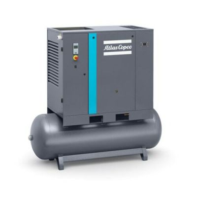 Atlas Copco G5-145T AFF 208-230/460, 7.5 HP Rotary Screw Air Compressor with Air Dryer & 71 Gallon Air Tank, 29.2 CFM @ 116 PSI, 208-230/460-Volt, 3-Phase | 8152103842