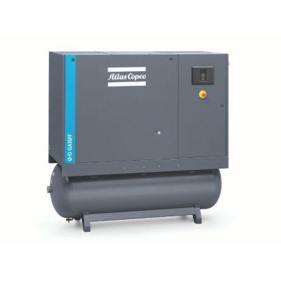Atlas Copco 30 HP Rotary Screw Air Compressor 132 Gallon Air Tank & Integrated Air Dryer 133.9 CFM | GA22-125 AFF 208-230/460, 132 Gallon API | 8153657815