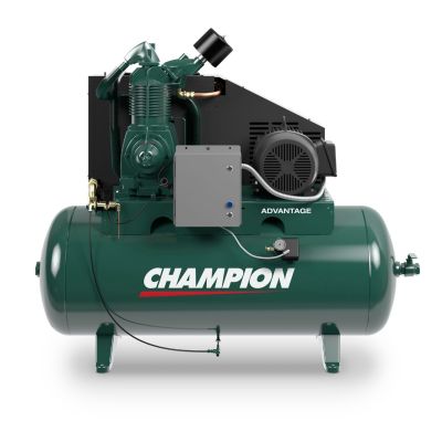 Champion 15 HP Air Compressor Two Stage 54.1 CFM @ 175 PSI 120 Gallon Air Tank, R40 Pump 776 RPM, 230-Volt, 3-Phase | HR15-12