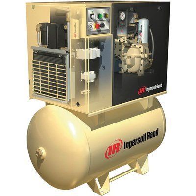 Ingersoll-Rand UP6-10TAS, 10 HP Rotary Screw Air Compressor 32 CFM @ 150 PSI, with Air Dryer and 120 Gallon Air Tank, 230-Volt 3-Phase