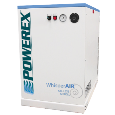 Powerex 3 HP Oilless Scroll Air Compressor 8.8 CFM @ 100 PSI, 230-Volt, 3-Phase SES0308-3-2