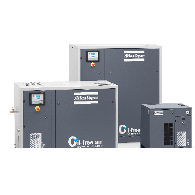 Atlas Copco 15 HP Oilless Scroll Air Compressor, 31.8 CFM @ 145 PSI | SF11+-145 AP LC Multi 460v | 8153602530