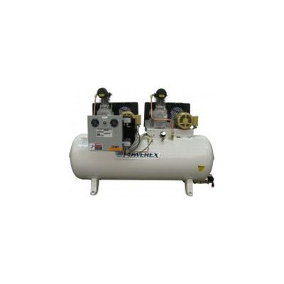 Powerex 5 HP Duplex Oilless Piston Air Compressor 36.4 CFM 120 Gallon 208 Volt, 3-Phase | OTD0504-A-2