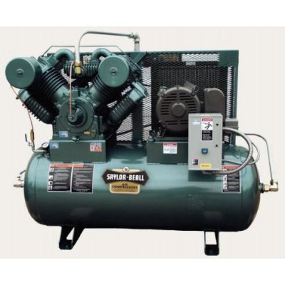 PREMIUM Saylor-Beall 10 HP Performance Package Air Compressor Two Stage  34.4 CFM @ 175 PSI, 120 Gallon Air Tank | 230-Volt, 3-Phase  | 755-120FP-230-3