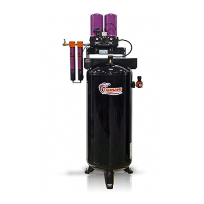 Tsunami Pure~10T - 10 HP Tank Mounted Regenerative Air Dryer 40 CFM, Pneumatic Powered, 1/2