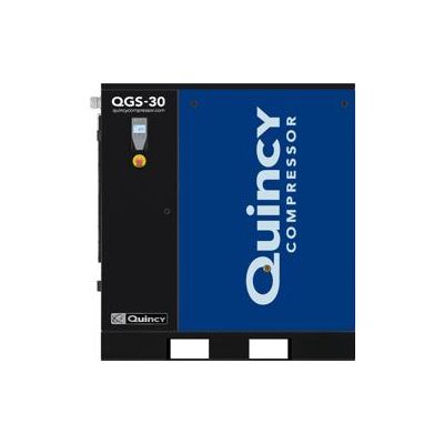 Quincy QGS 30 BM, 30 HP Rotary Screw Air Compressor, 114 CFM @ 125 PSI, 208-230/460-Volt, 3-Phase