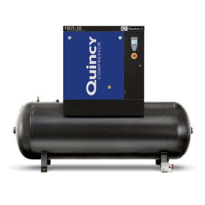 Quincy 10 HP Rotary Screw Air Compressor 40 CFM 120 Gallon Air Tank | QGS-10 17 TM