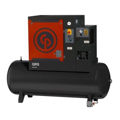 Chicago Pneumatic 3 HP Rotary Screw Air Compressor, 9.8 CFM @ 150 PSI, 60 Gallon Tank & Air Dryer, 208-230/460 Volt, 3-Phase | QRS 3.0 HPD TM