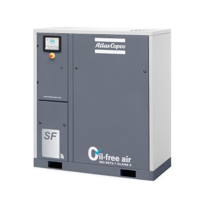 Atlas Copco 30 HP Oilless Scroll Air Compressor 62.9 CFM, 145 PSI with Air Dryer 460 Volt | SF22+-145 AFF HC Multi 460v | 8153604296