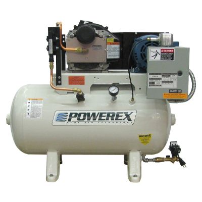 Powerex 5 HP Air Compressor High Pressure Oilless Scroll 30 Gal Tank | 208/230 Volt, 3-Phase | STS0501-3-2-HP
