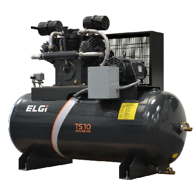 ELGI 10 HP Two Stage Air Compressor 120 Gallon 36.1 CFM 208 Volt