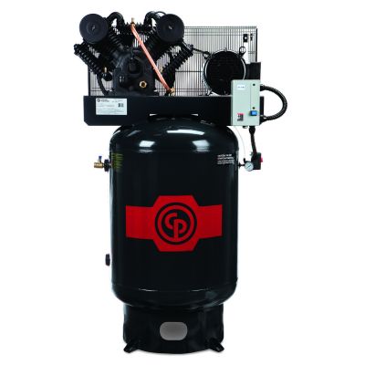 Chicago Pneumatic PREMIUM 10 HP Air Compressor Piston Two-Stage 35 CFM, 120 Gallon Vertical Air Tank 208/230-Volt, 3-Phase | RCP-C10123V | 8090300842
