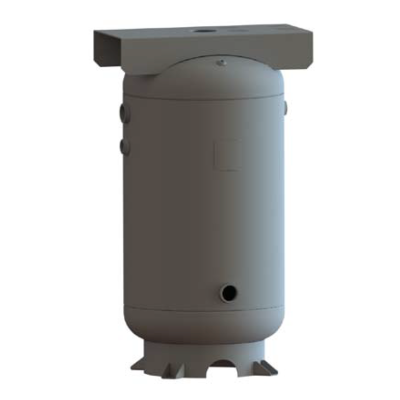 SteelFab 3,000 Gallon Air Tank Vertical with Skirt Rated for 137 PSI, 66