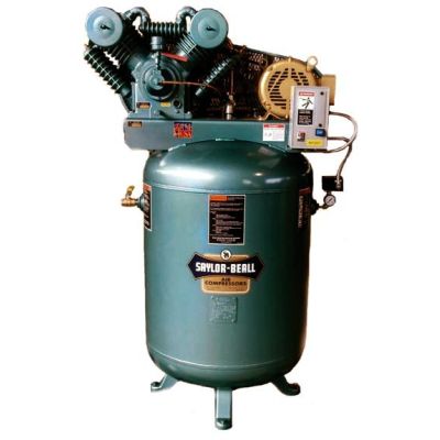 7.5 HP Saylor-Beall Pressure Lubricated Air Compressor Two Stage, 26.2 CFM @ 175 PSI, 120 Gallon Tank 230-Volt 3-Phase | VT-PL-745-120-230-3