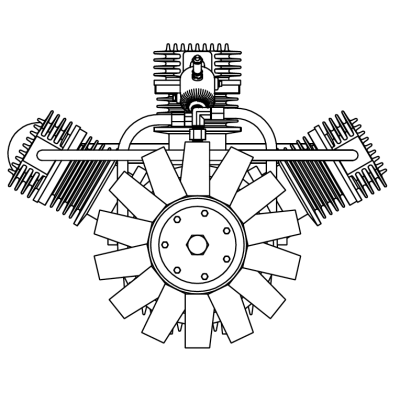 Champion WTR45A, Two-Stage Oil-Less Air Compressor Bare Pump, Air Cooled with Cooling Fan and Flywheel, Rated for 10 & 15 HP 