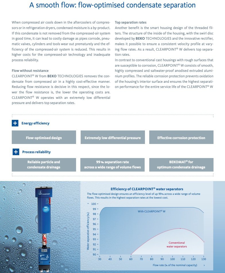 Beko Clearpoint Water Separator