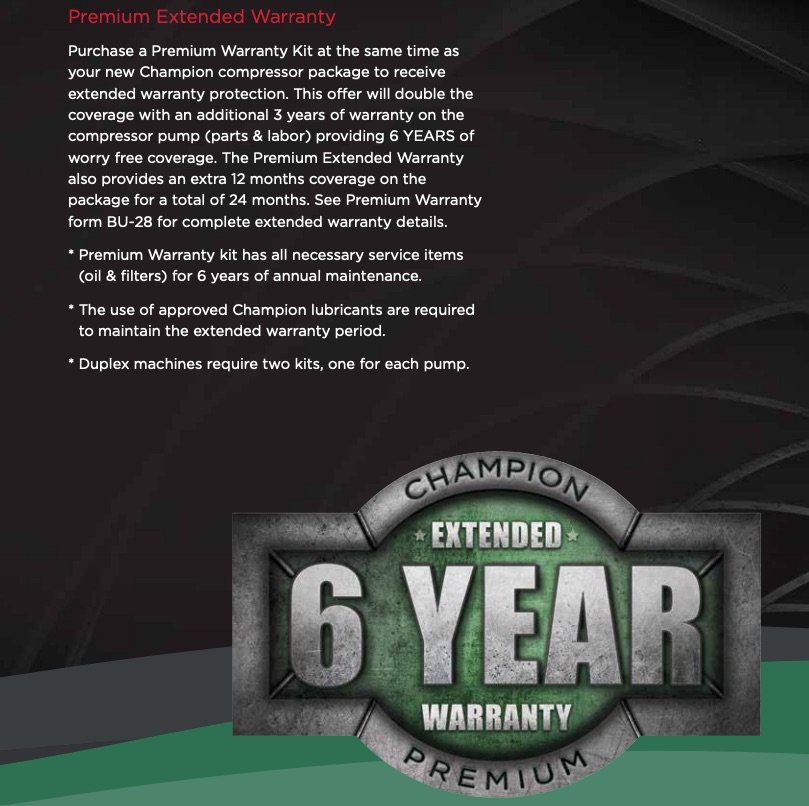 Champion Extended Warranty Champion Extended Warranty